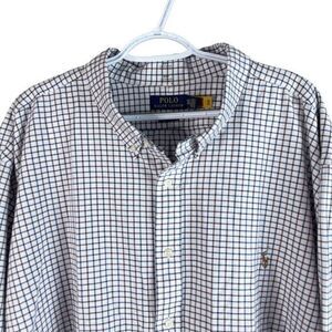 NEW Polo Ralph Lauren Shirt Mens 4XB Plaid Check Cotton‎ L/S Classic Fit $125
